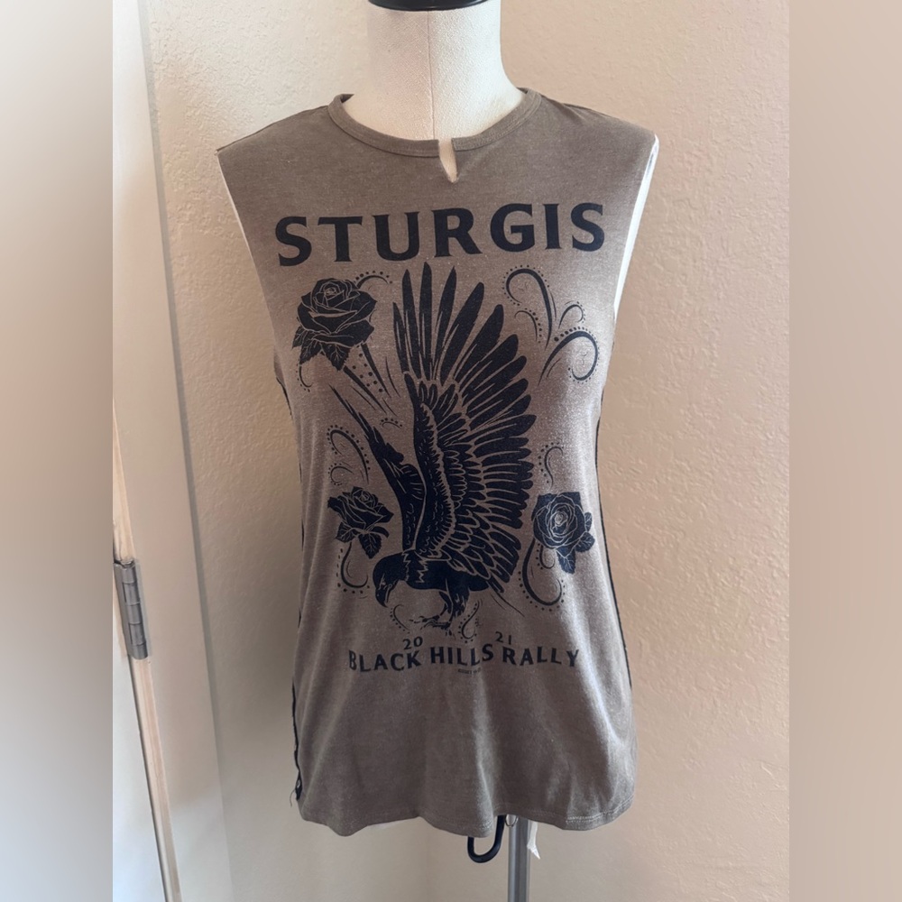 Harley-Davidson Sturgis Eagle Graphic Tank Top - army green  & Black